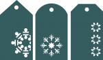 Stenciled Snowflake Tags