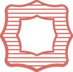 Striped Scallop Frame