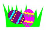 Easter Eggs in Grass