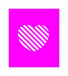 Stripe Heart Square 3