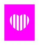 Stripe Heart Square 4