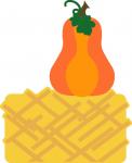 Pumpkin and Hay Bale