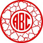 Holidays and Seasons Monogram Toppers: Hearts