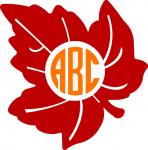 Holidays and Seasons Monogram Toppers: Leaf