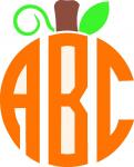 Holidays and Seasons Monogram Toppers: Pumpkin