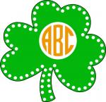 Holidays and Seasons Monogram Toppers: Shamrock