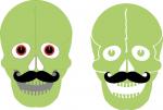 Glowing Mustache Skull