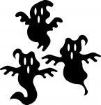 Halloween Window Silhouettes: Ghosts