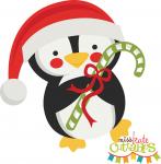 Penguin Holding Candy Cane