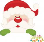 Peeking Santa