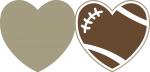 Game Day Collection: Football Heart Card