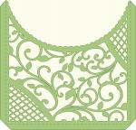 Elegant Card Sleeves Collection: Vine and Lattice Square Envelope