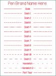 Pen Lines Template