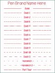 Pen Lines Template