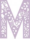 Floral Alphabet Collection: Floral-M