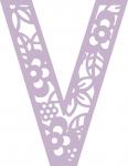 Floral Alphabet Collection: Floral-V