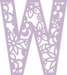 Floral Alphabet Collection: Floral-W