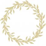 Leaves and Laurels Collection: Young Leaves Wreath Silhouette