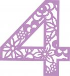 Floral Alphabet Collection: 4 (four)