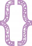 Floral Alphabet Collection: { } (parenthesis)
