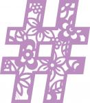 Floral Alphabet Collection: # (pound sign/hashtag)