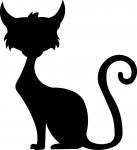 At the Graveyard Collection: Sitting Black Cat