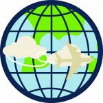 Plane Flying over Earth