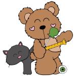 Halloween Bear and Cat