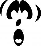 Spooked Jack-O-Lantern Face