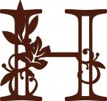 Fall Leaves Monogram Collection: H