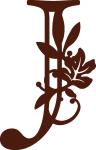 Fall Leaves Monogram Collection: J