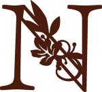 Fall Leaves Monogram Collection: N