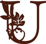 Fall Leaves Monogram Collection: U