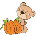 Bear with Pumpkins