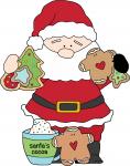 Santa with Cocoa and Cookies