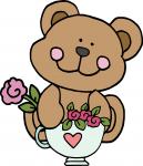 Bear and Flowers