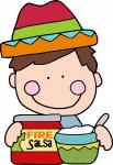 Boy with Salsa and Bowl