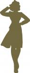 Vintage Army Girl