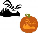 Snarling Pumpkin Face