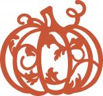 Flourish Pumpkin Silhouette