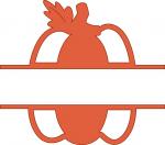 Split Monogram Pumpkin Silhouette
