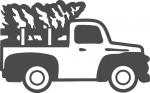 Christmas Tree Pick Up Silhouette