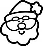 Santa Face Silhouette