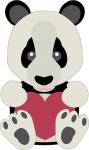 Panda with Heart