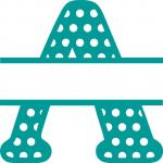 Split Letter Monogram Collection: Regular A