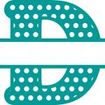 Split Letter Monogram Collection: Regular D
