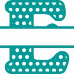 Split Letter Monogram Collection: Regular E