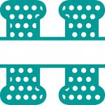 Split Letter Monogram Collection: Regular H