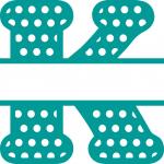 Split Letter Monogram Collection: Regular K