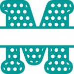 Split Letter Monogram Collection: Regular M